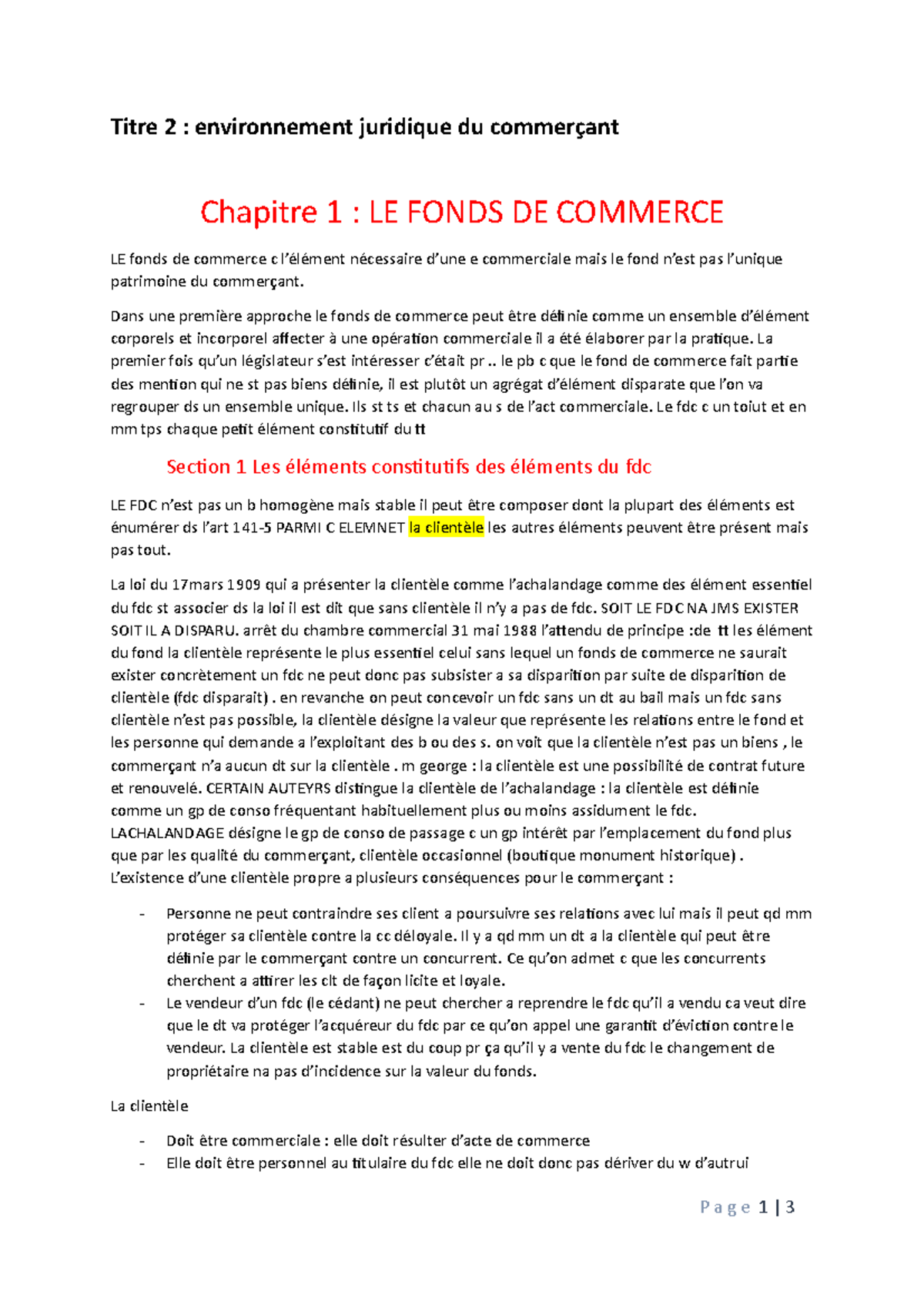 sujet dissertation fond de commerce