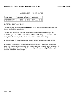 Tut9 - Tutorial 9 - CIS2002 – Tutorial 9 CIS 2002: TUTORIAL / PRACTICAL ...