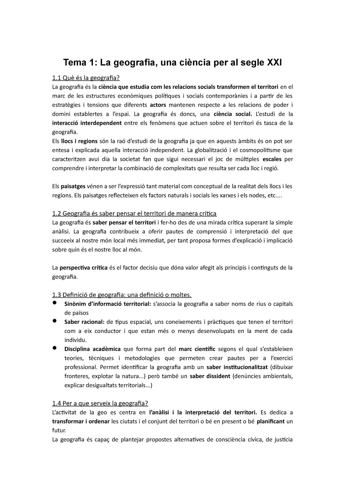 Apuntes Tema 1 Geografia Tema 1 La Geografia Una Ciència Per Al Segle Xxi 1 Què és La 6672