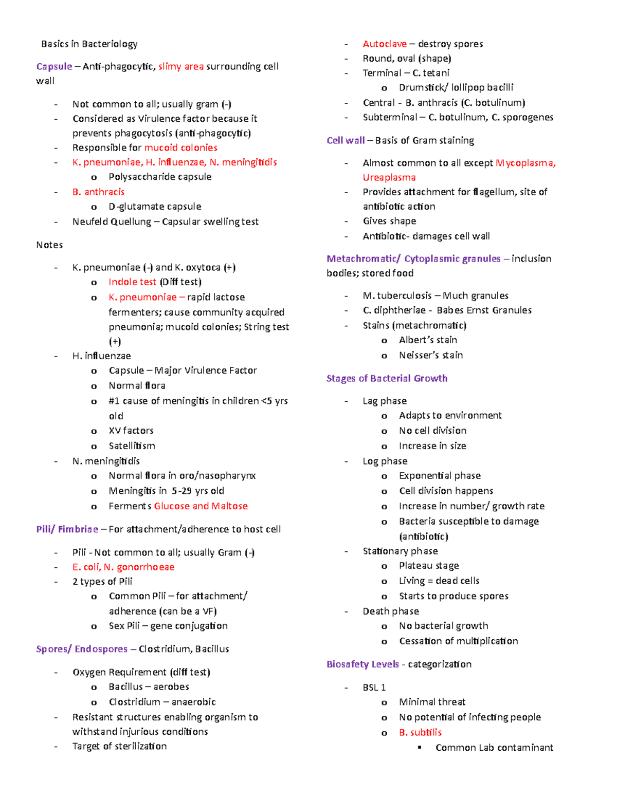 Basics in Bacteriology Basics in Bacteriology Capsule Anti