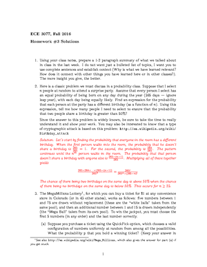 Hw02 3077 Fa16 Soln Homework Solutions Ece 3077 Fall 2016 Homework