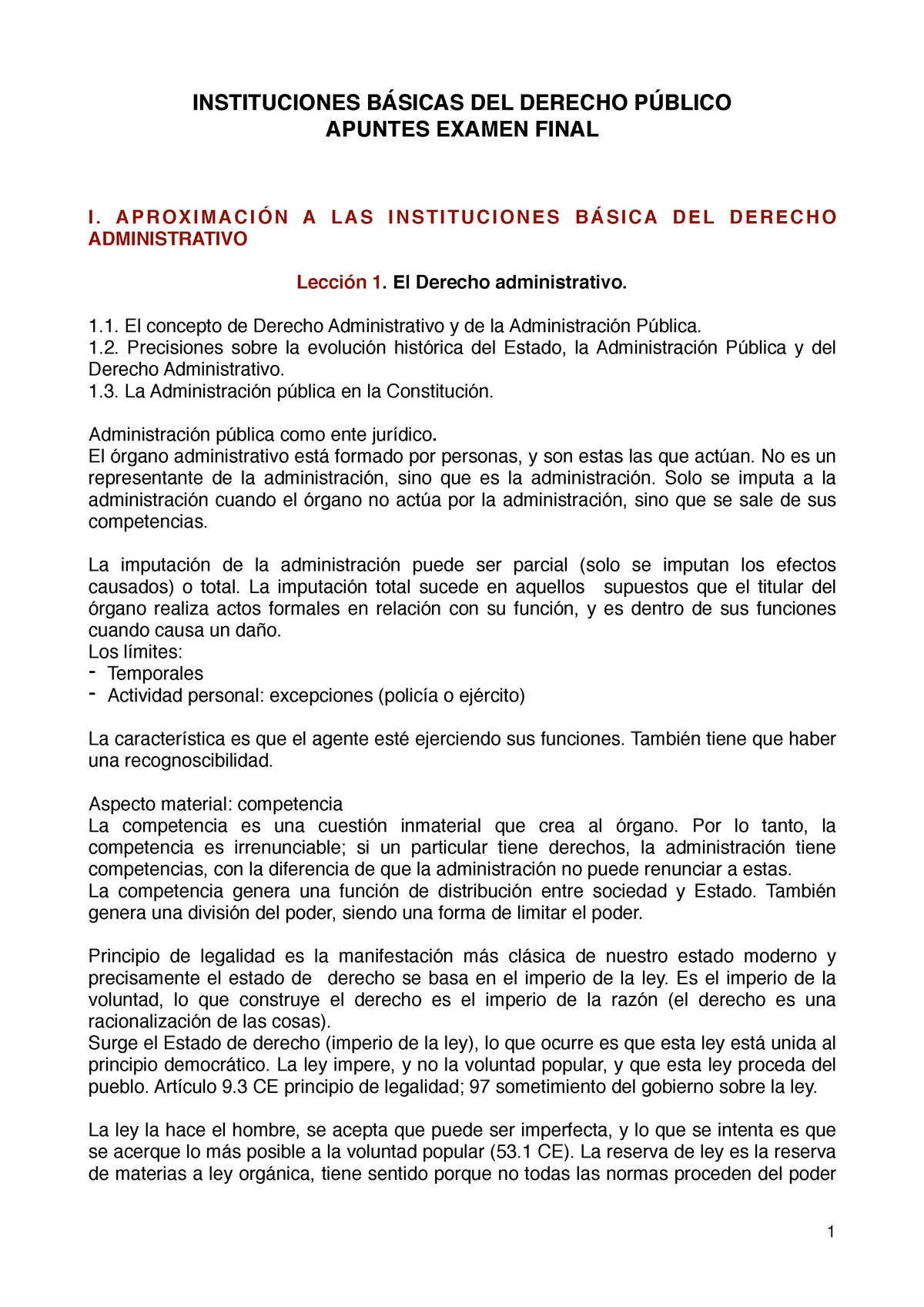 Apuntes Instituciones Básicas De Derecho Administrativo - Temario ...