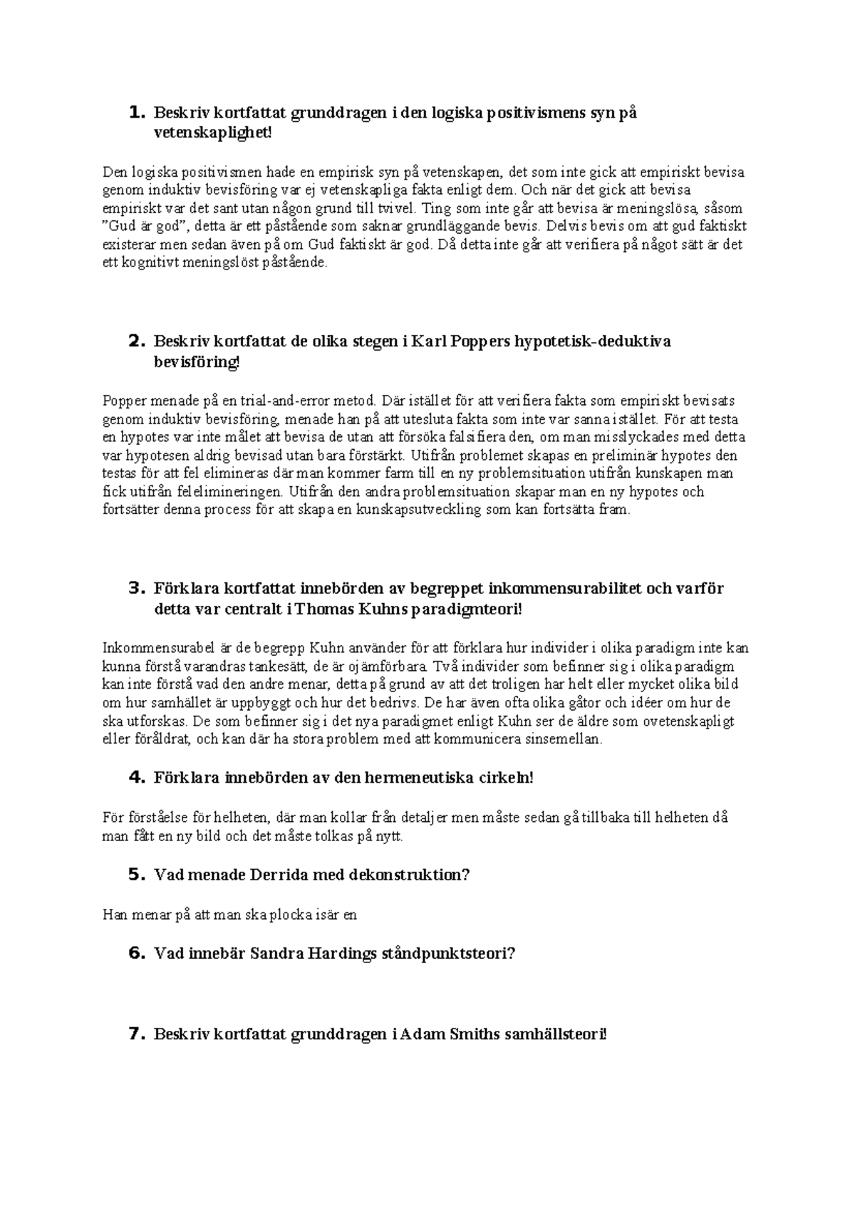 Exempel Tenta 1 - 1. Beskriv Kortfattat Grunddragen I Den Logiska ...