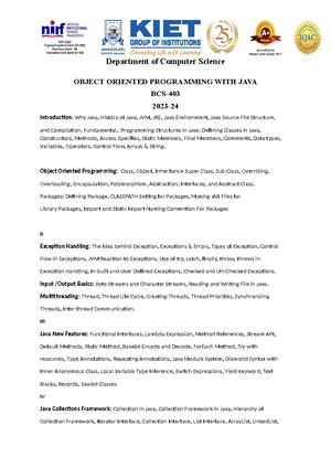 Unit-5.1 notes, fin - UNIT- OBJECTS AND CLASSES Class: A class in C++ ...