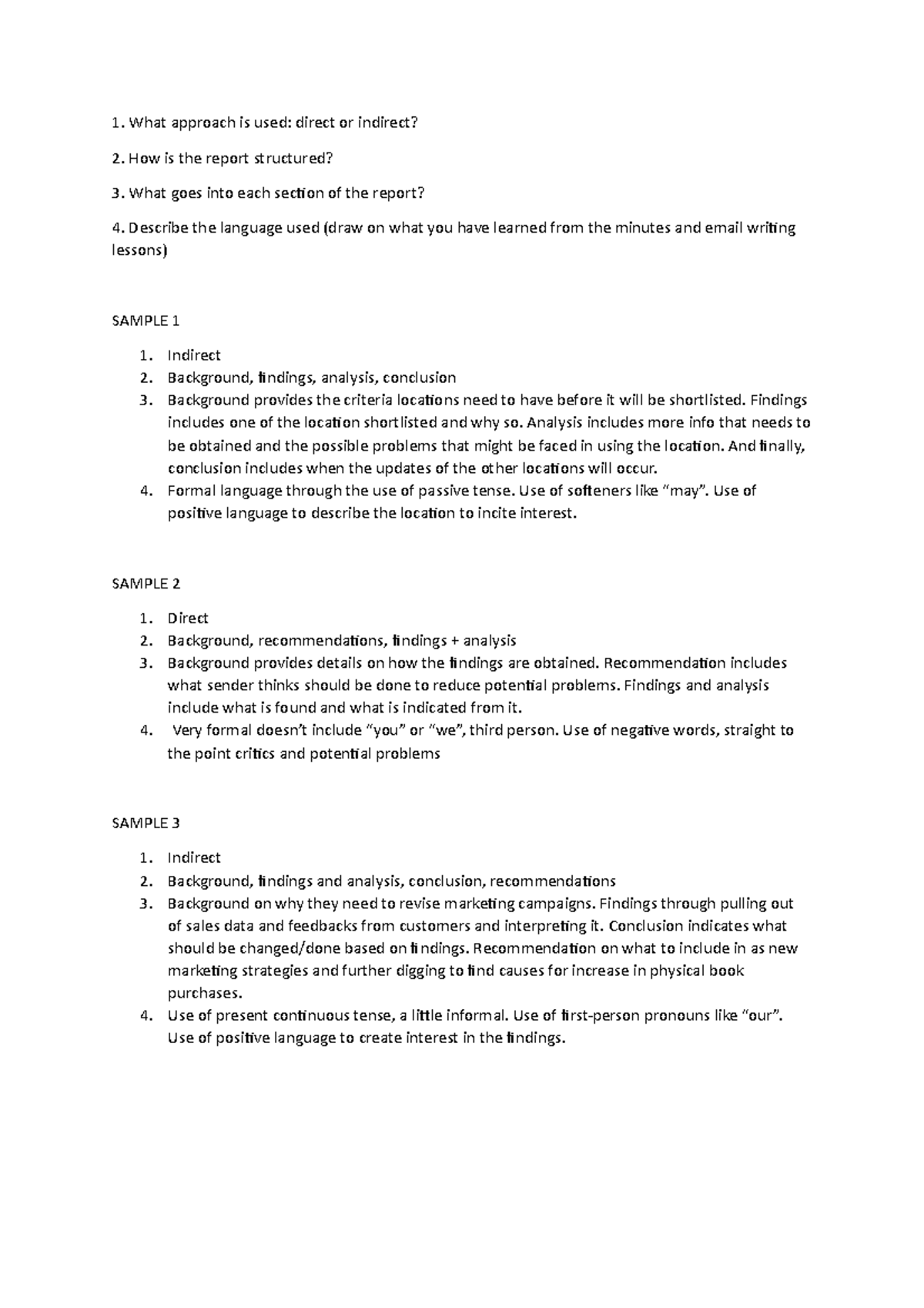 FAS1103 Tutorial 5 - What approach is used: direct or indirect? How is ...