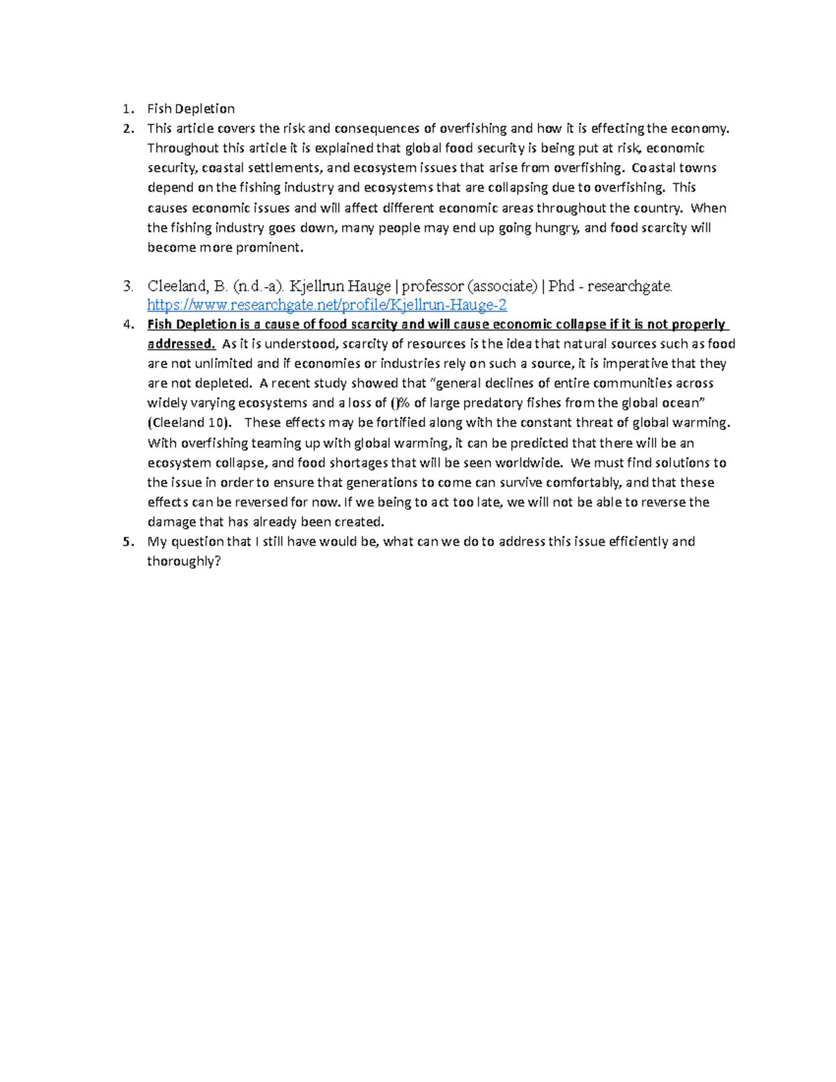 Fish Depletion yasss Fish Depletion This article covers the risk