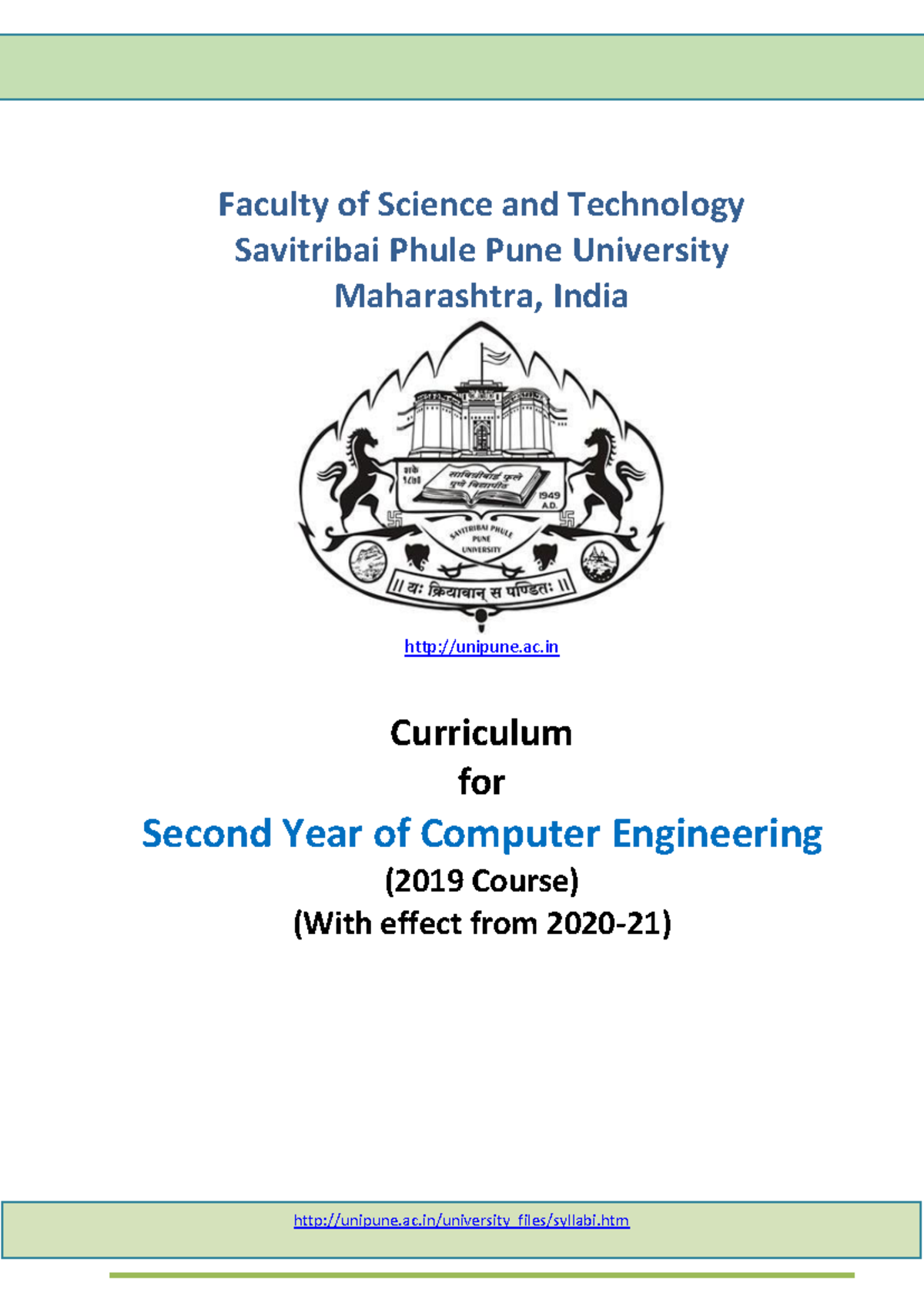 SE-Computer-Engg-2019-Patt - Faculty of Science and Technology ...