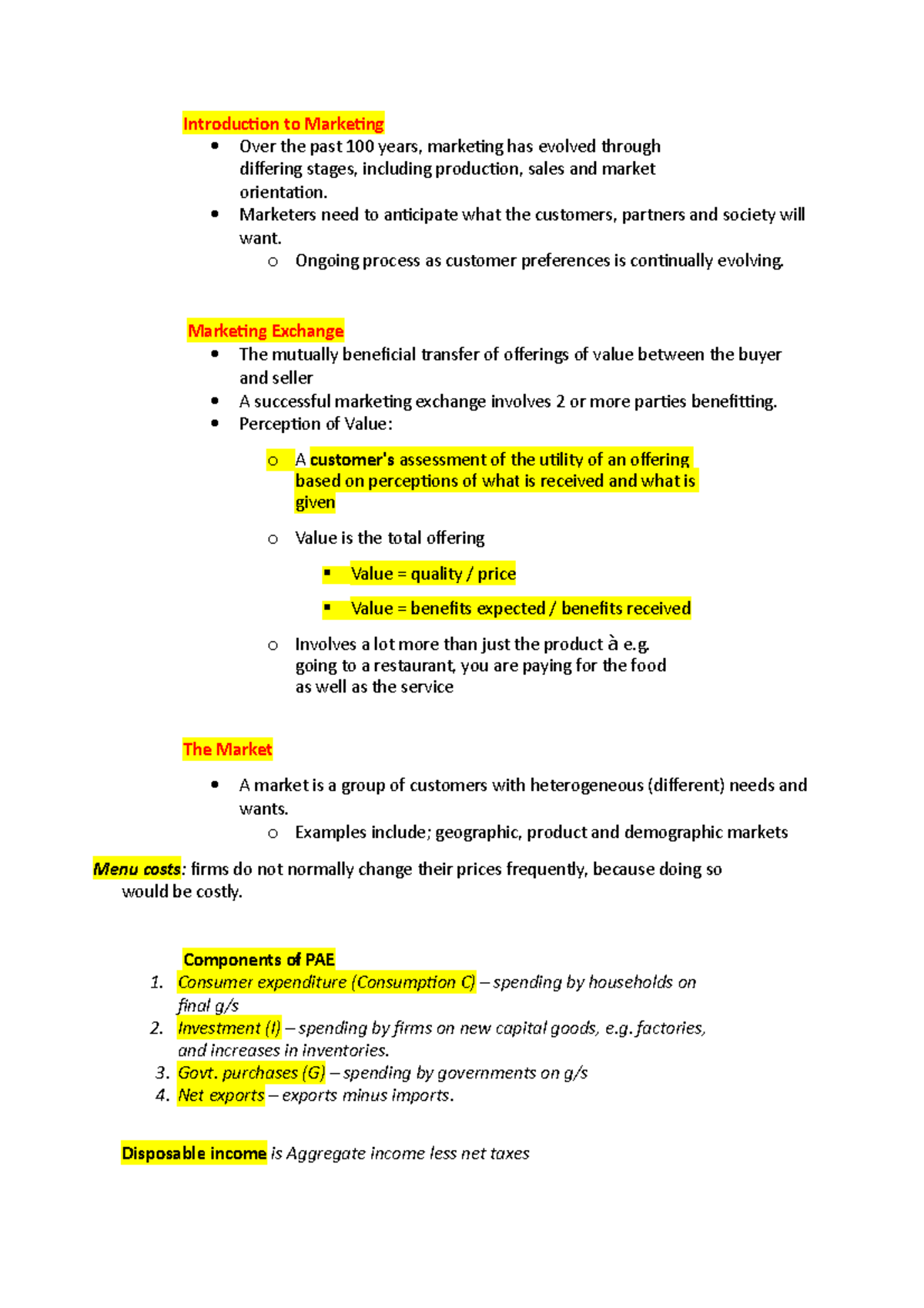 5 - Lecture notes 5 - Introduction to Marketing Over the past 100 years ...