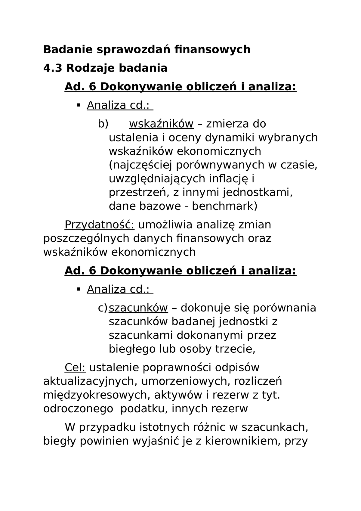 32. Badanie Sprawozdań Finansowych - 6 Dokonywanie Obliczeń I Analiza ...