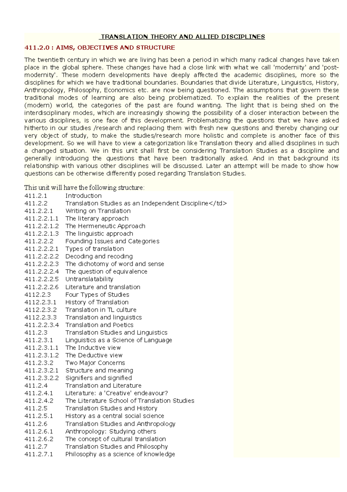 Bai 2 Translation Theory AND Allied Disciplines TRANSLATION THEORY AND ALLIED DISCIPLINES 411.