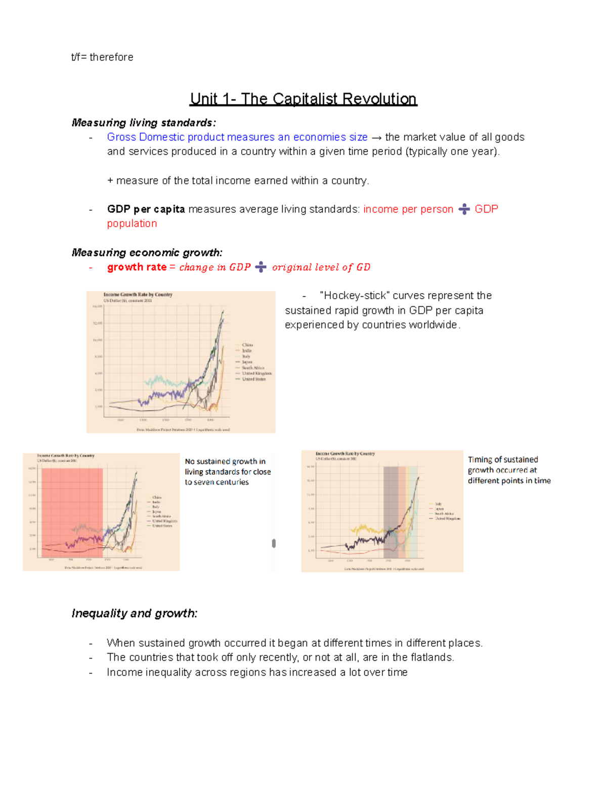 Ecos 114 - Google Docs - Unit 1- The Capitalist Revolution Measuring ...