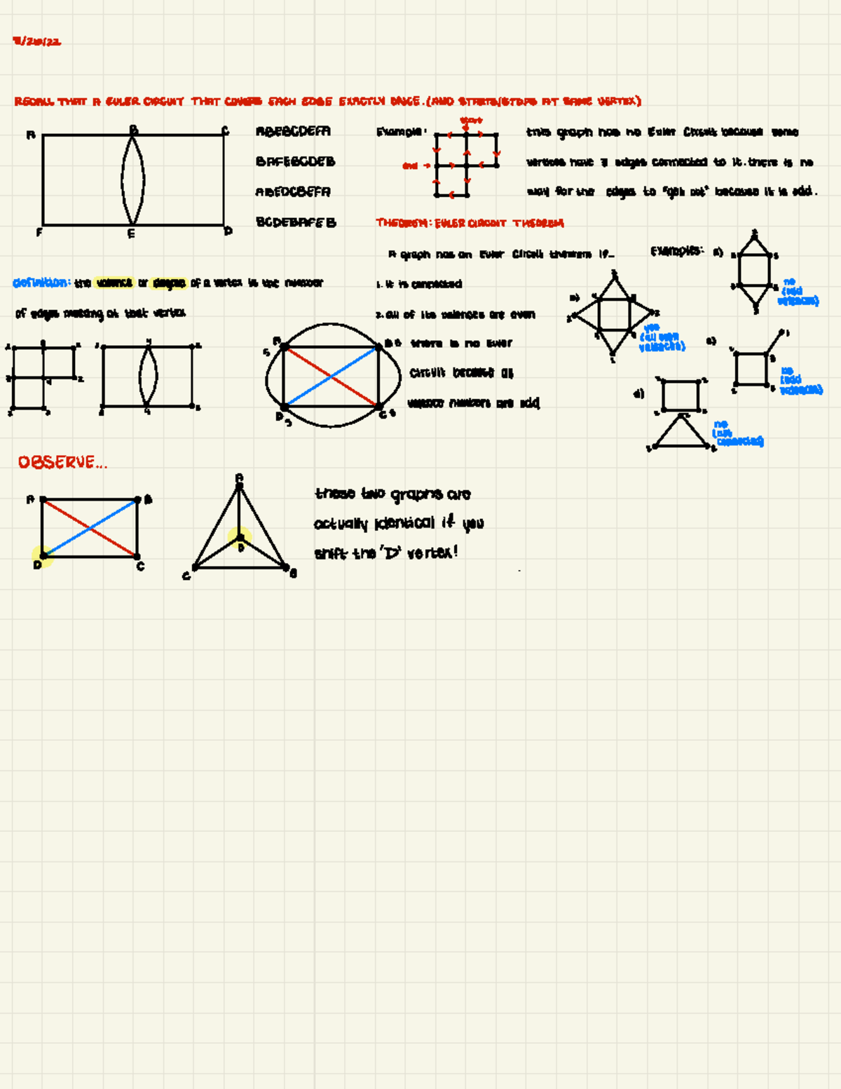 Euler circuit valences - MATH 101 - Studocu