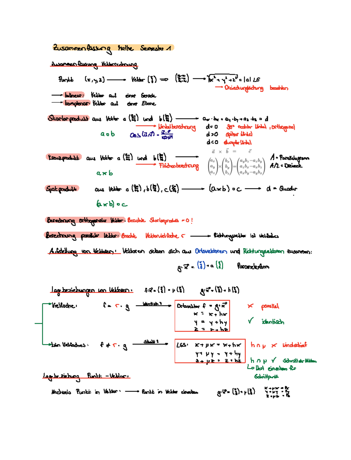 Mathe Regeln Zusammenfassung Pdf Zusammenfassung Semester 1 - Zusammenfassung Mathe Semester 1