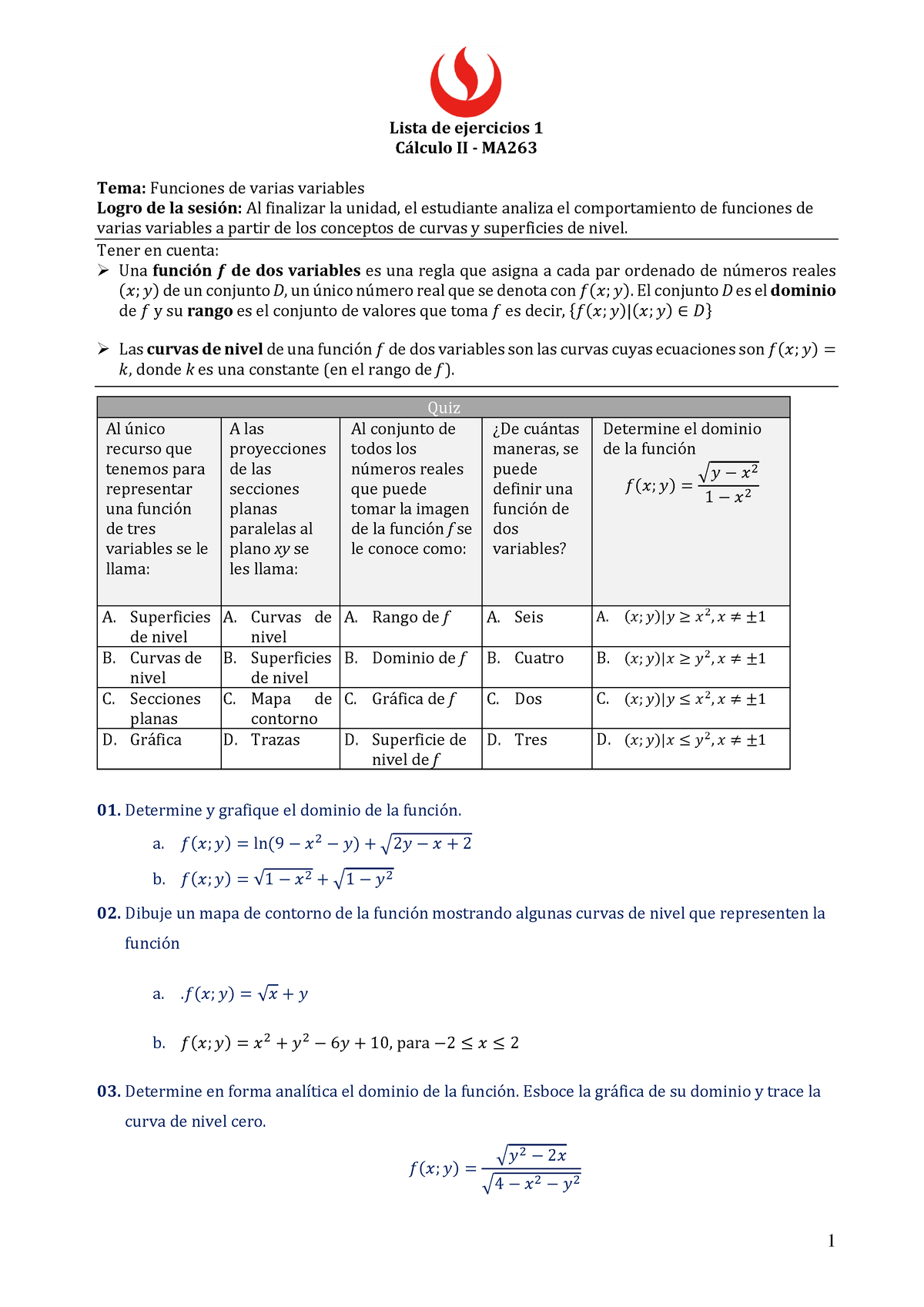 Sem 3- Durante Lista De Ejercicios 1 Estudiante - 1 Lista De Ejercicios ...