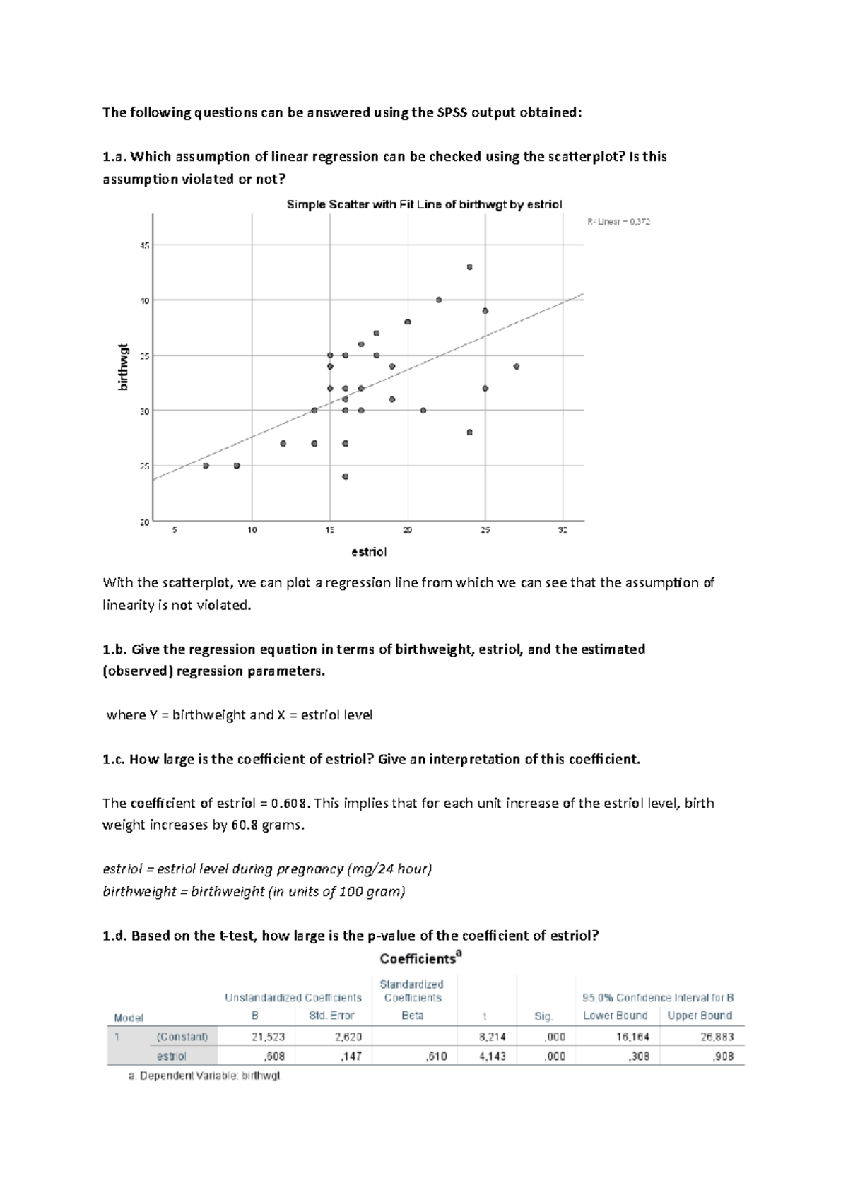 SPSS Seminar I (Problem 1-4) - The following questions can be answered ...