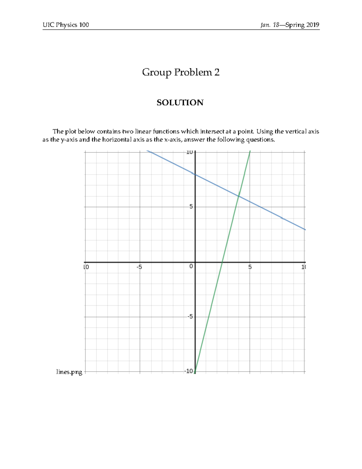 Gp2 sol - Class worksheet - Jan. 18—Spring 2019 UIC Physics 100 Group ...