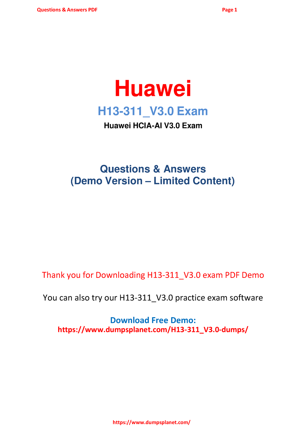 H13-311_V3.5 Prüfungen