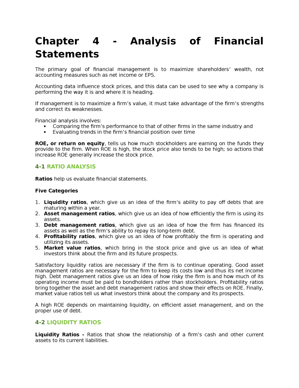 ratio-analysis-guide-chapter-4-analysis-of-financial-statements-the