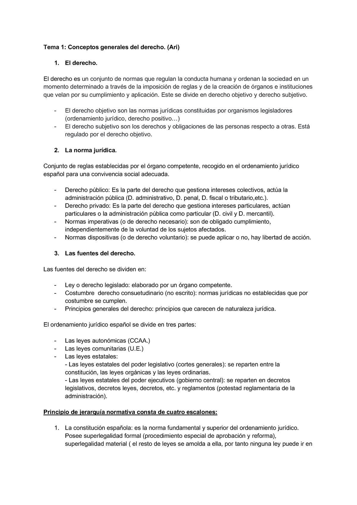 Apuntes Derecho T1,4,5,6 - Tema 1: Conceptos Generales Del Derecho ...