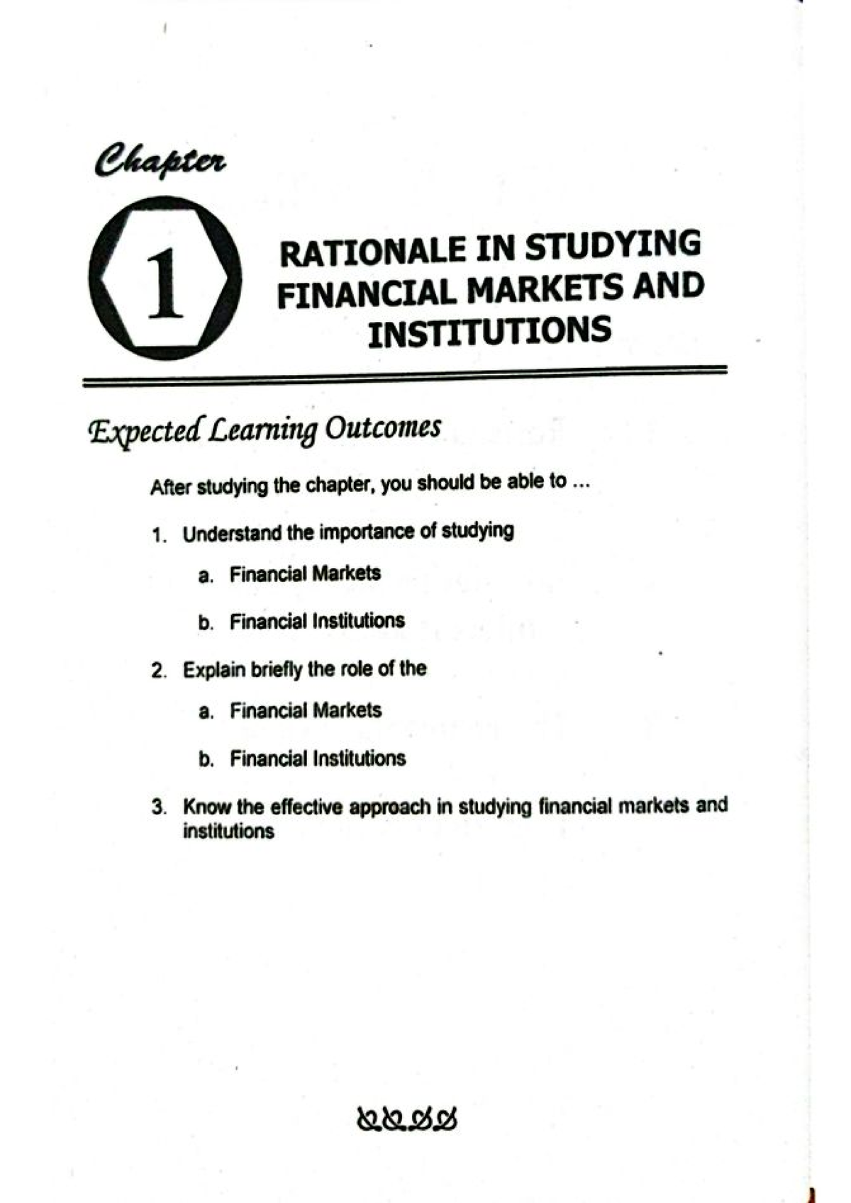 Financial Markets And Institution Chapter 1 - BS Accountancy - Studocu