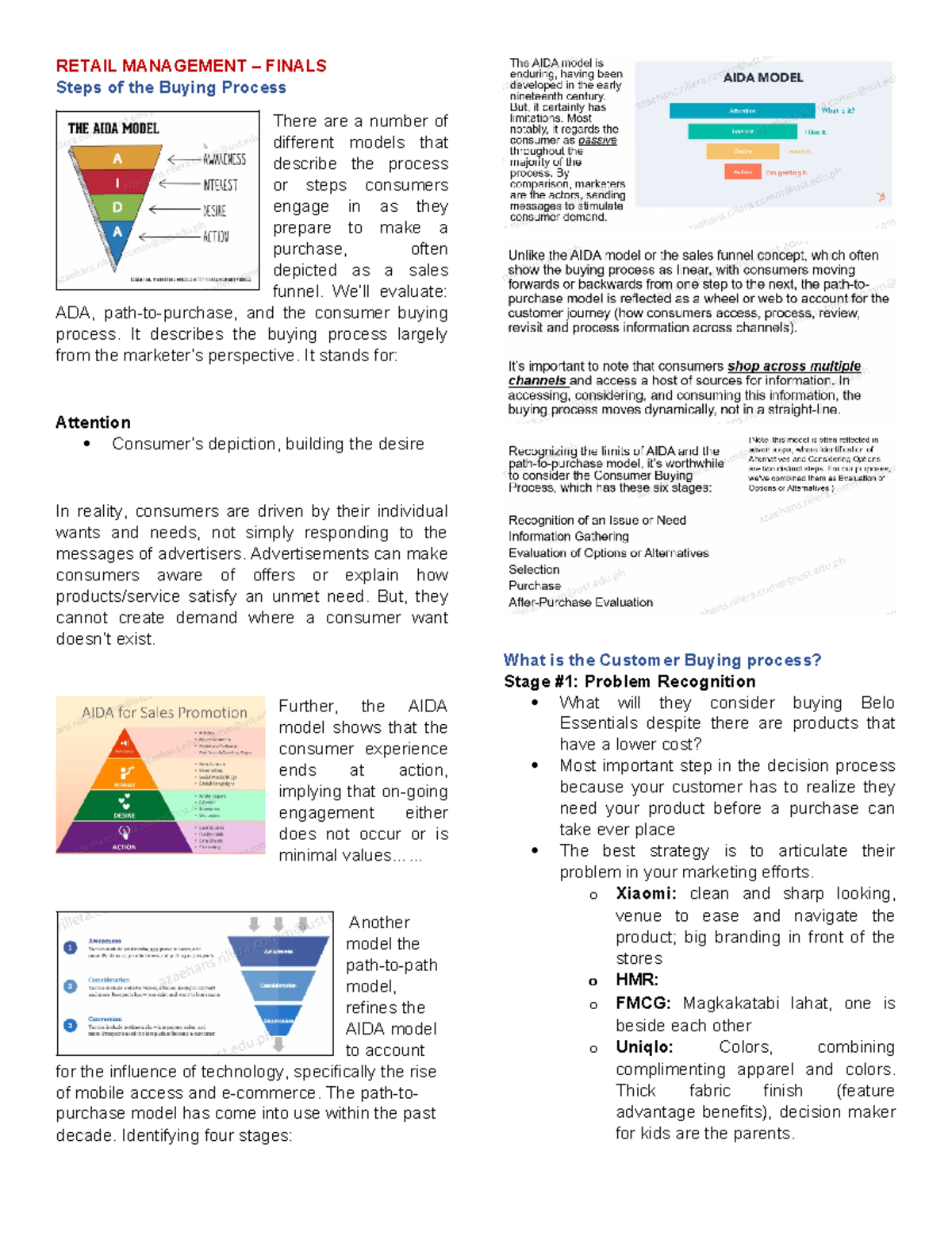 Retail Management (Finals) - RETAIL MANAGEMENT – FINALS Steps of the ...