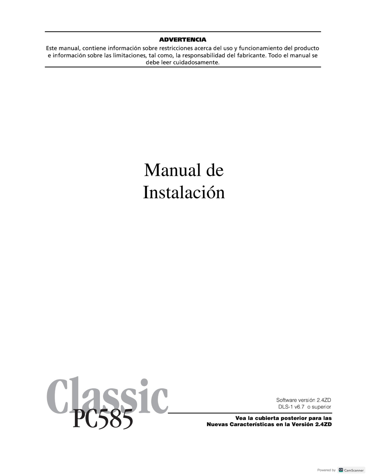 PC585 manual de instalacion v2 4ZD 29007497 R001 WEB - Ingeniería ...