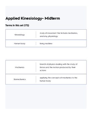 Applied Kinesiology Flashcards Quizlet - Applied Kinesiology Terms In ...