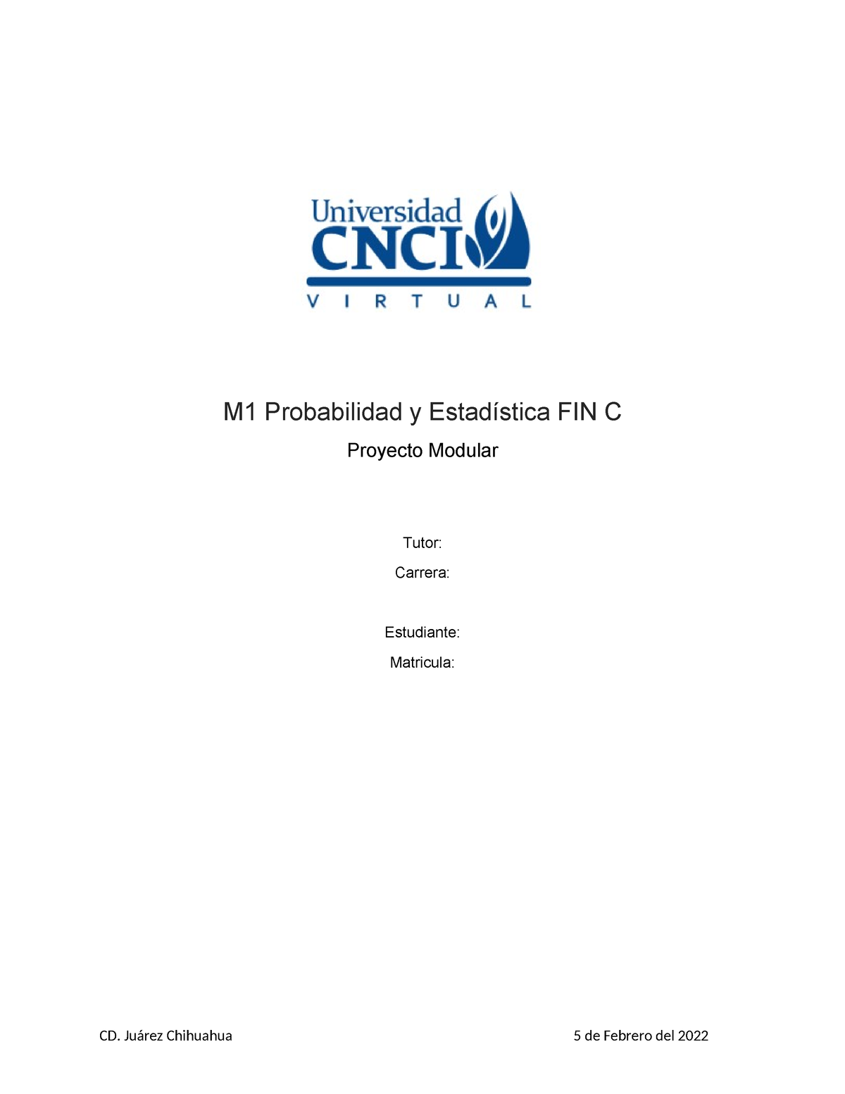 Proyecto Modular Probabilidad Y Estadística - M1 Probabilidad Y ...