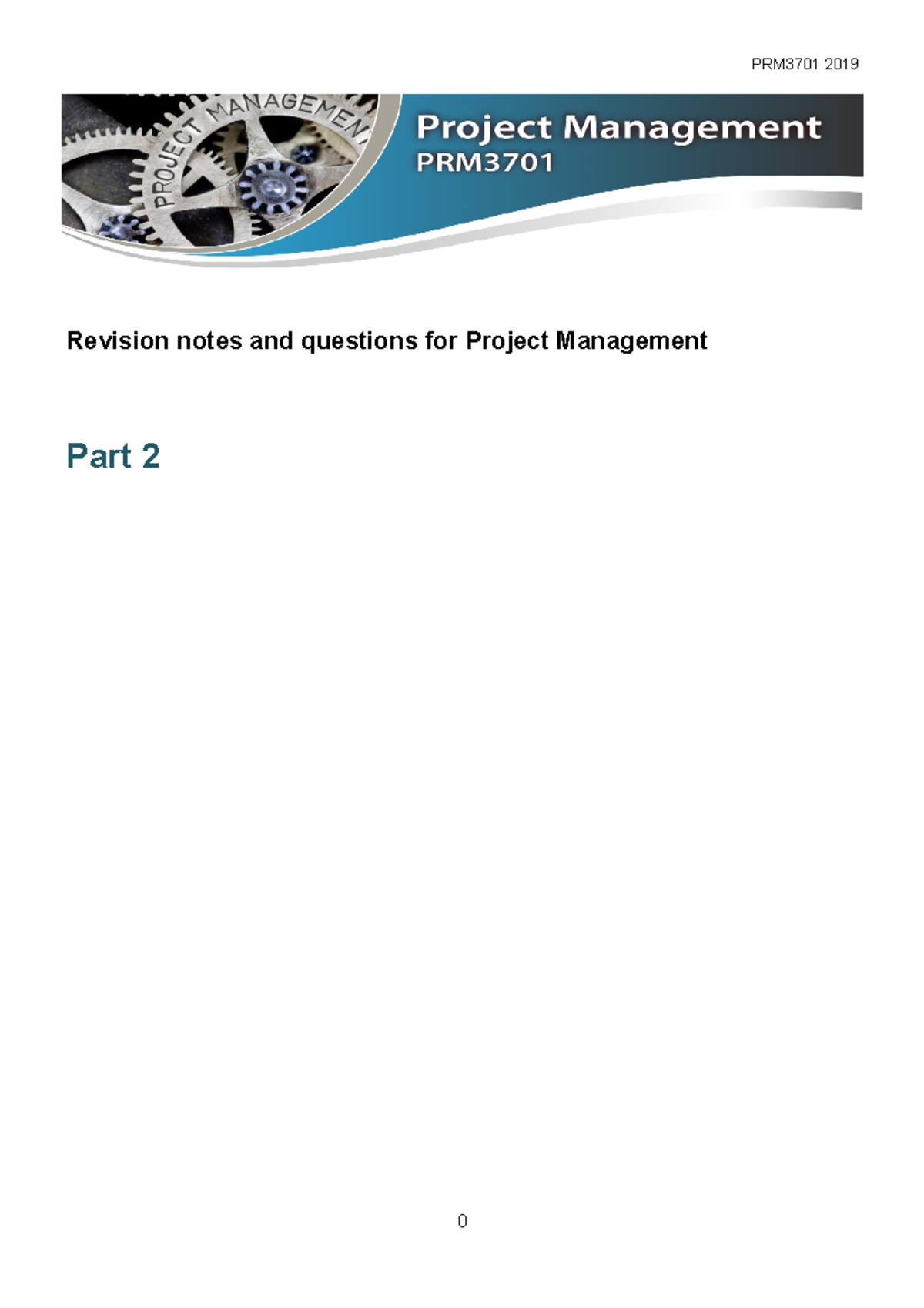 Revision - pat 2 - PRO4801 - Unisa - Studocu