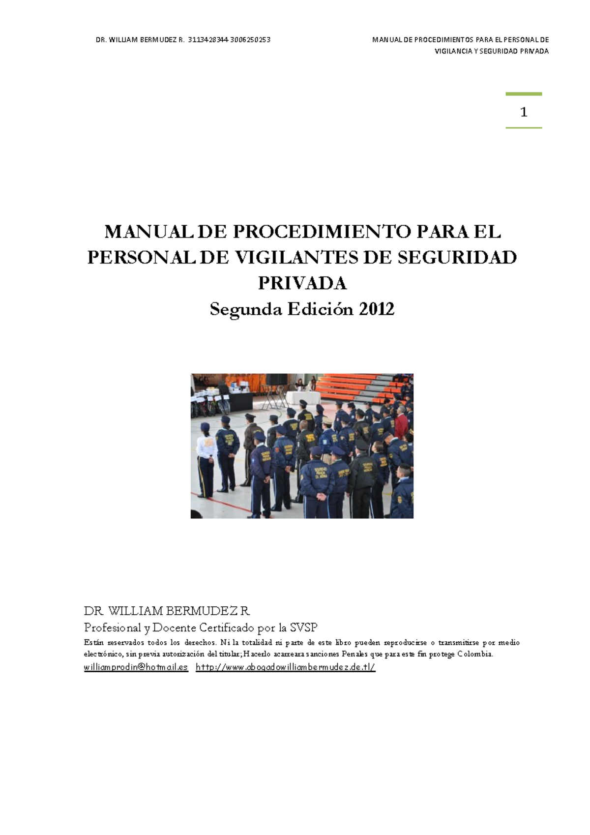 Manual Procedimiento Personal Vigilantes Seguridad Privada - VIGILANCIA ...