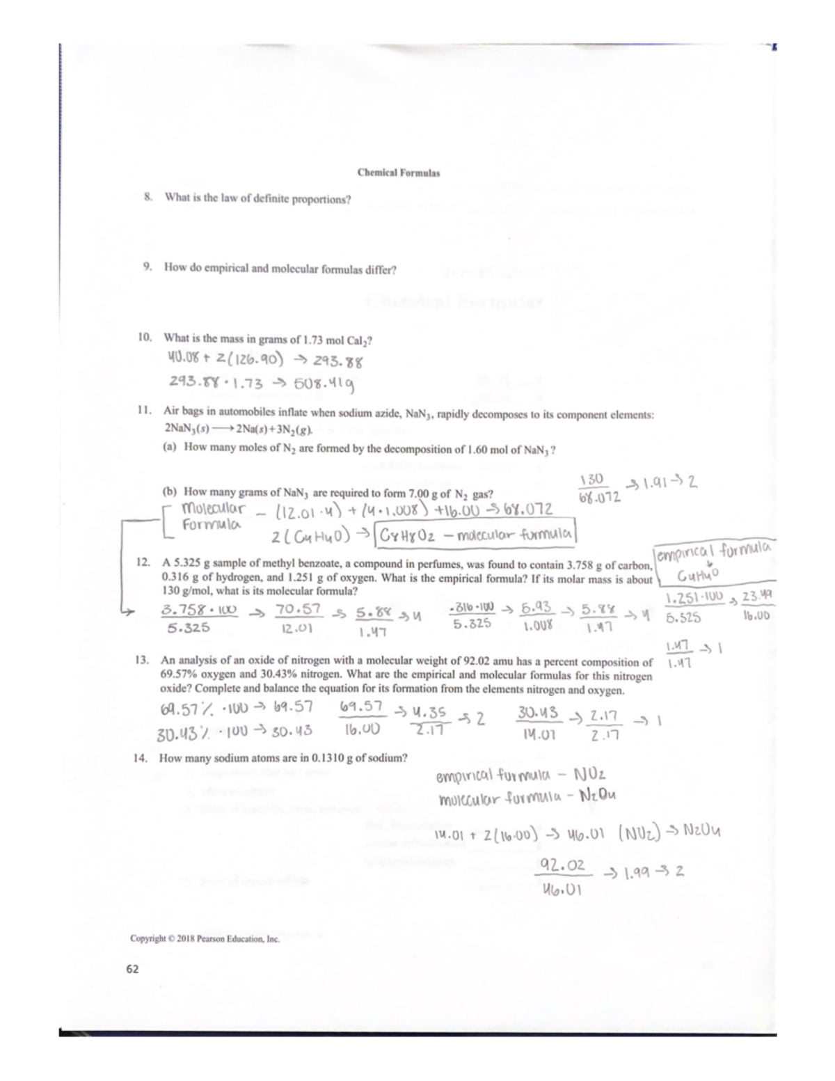 Chemical Formulas - CHEM 201 - Studocu