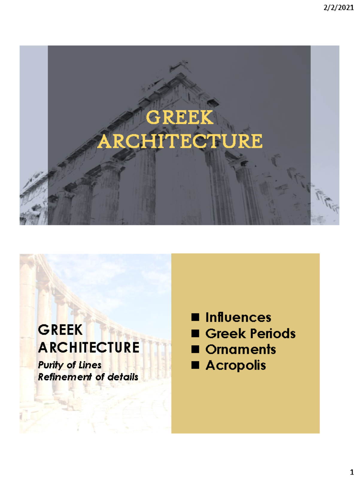 History Of Architecture 01 -Greek Architecture-Part1 - GREEK ...