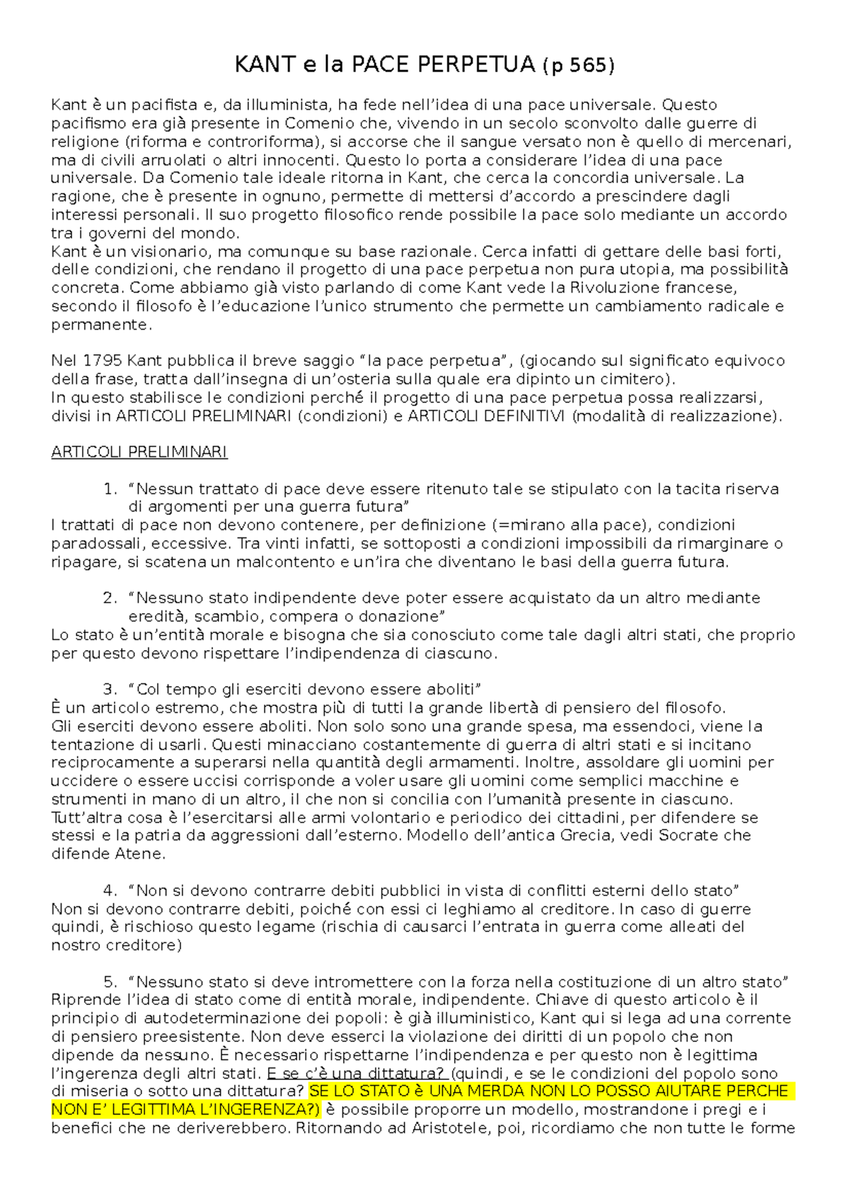 per la pace perpetua pdf