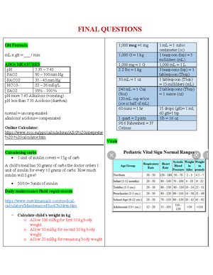 PEDS+Final+Study+Guide - PEDS Final Study Guide: Final Exam Will ...