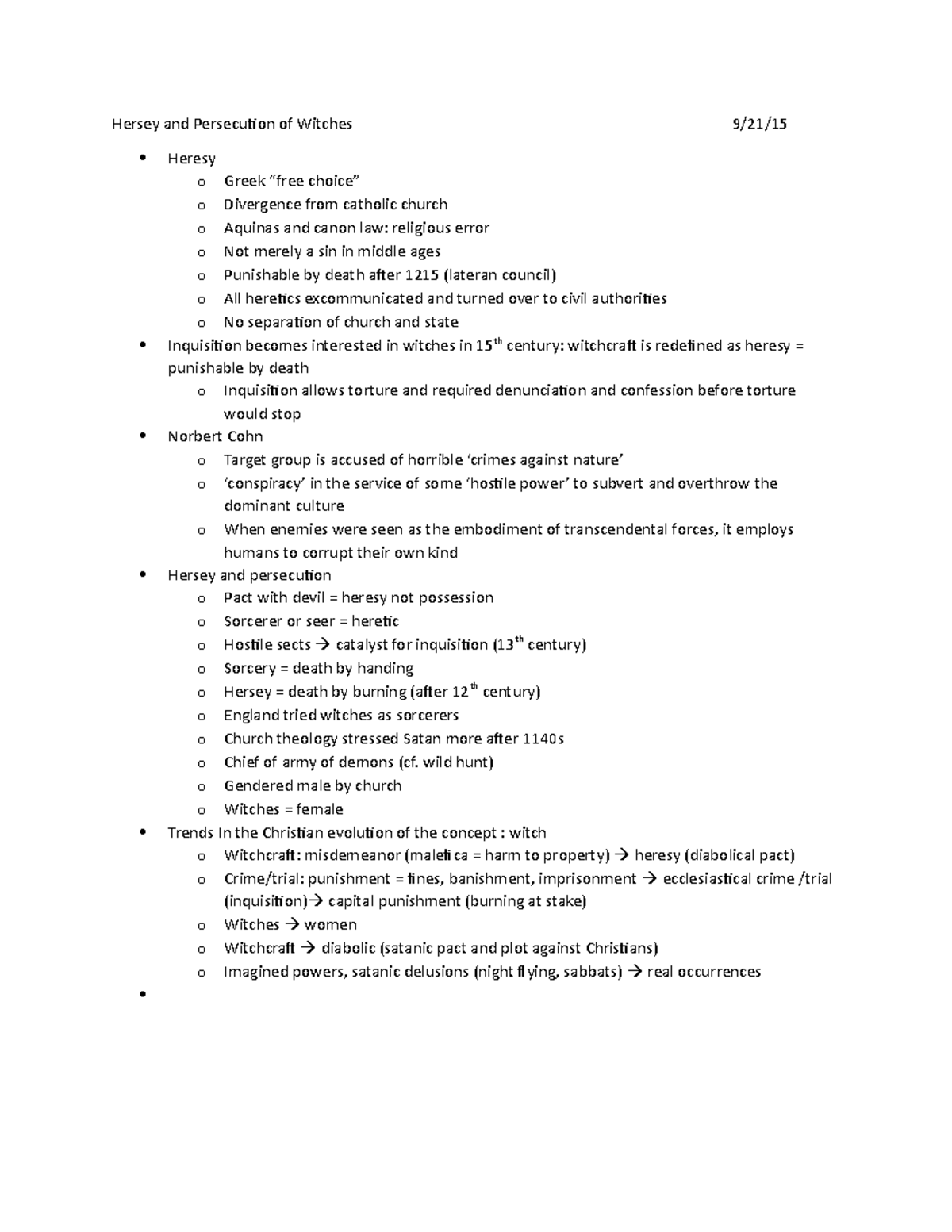 Hersey and Persecution of Witches 9 - Hersey and Persecution of Witches ...