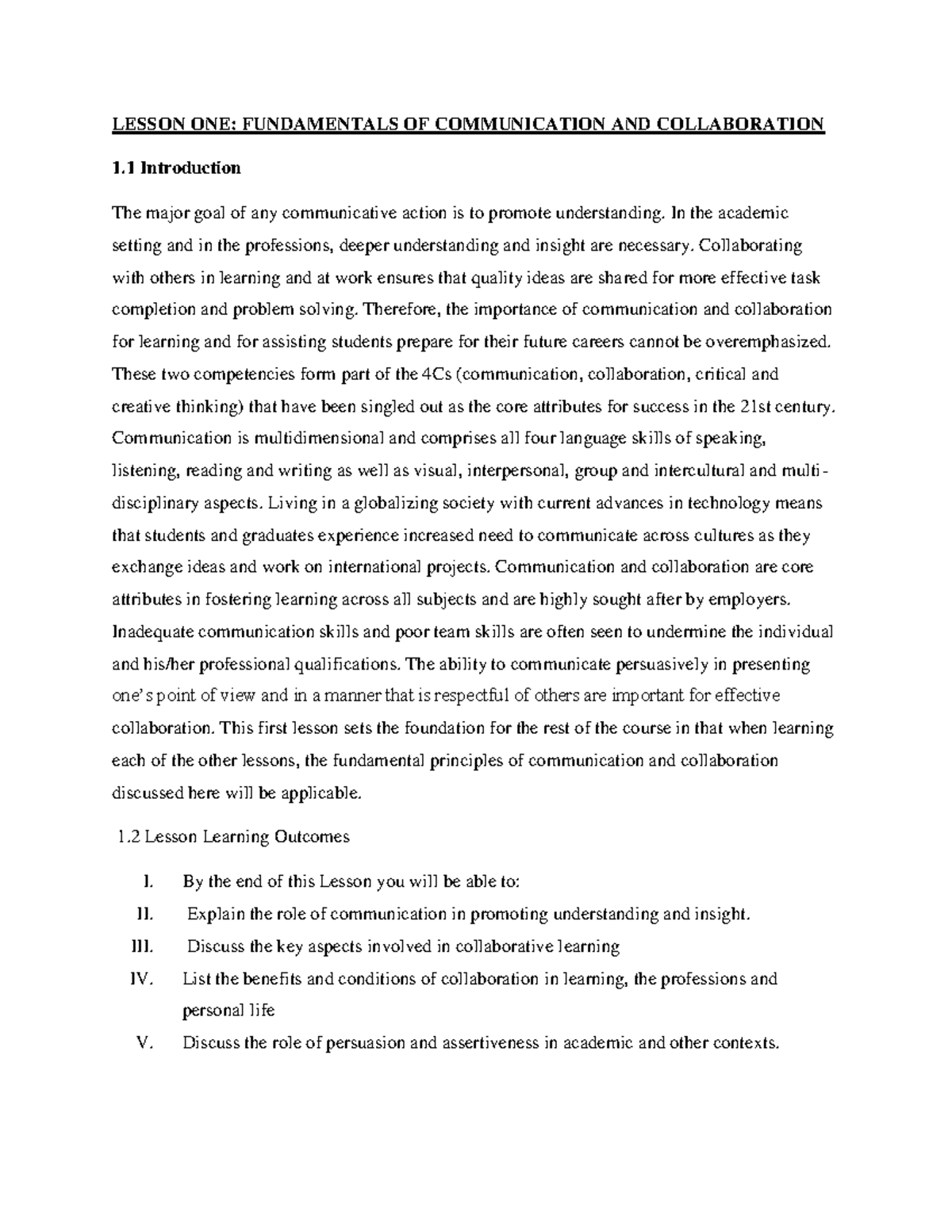 UCU 110 Lecture Notes - fine - LESSON ONE: FUNDAMENTALS OF ...