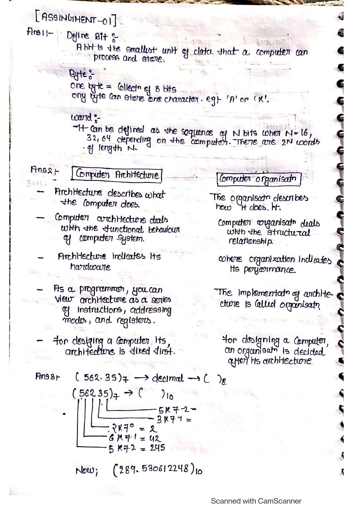 COA Notes, Important - B.tech - Studocu