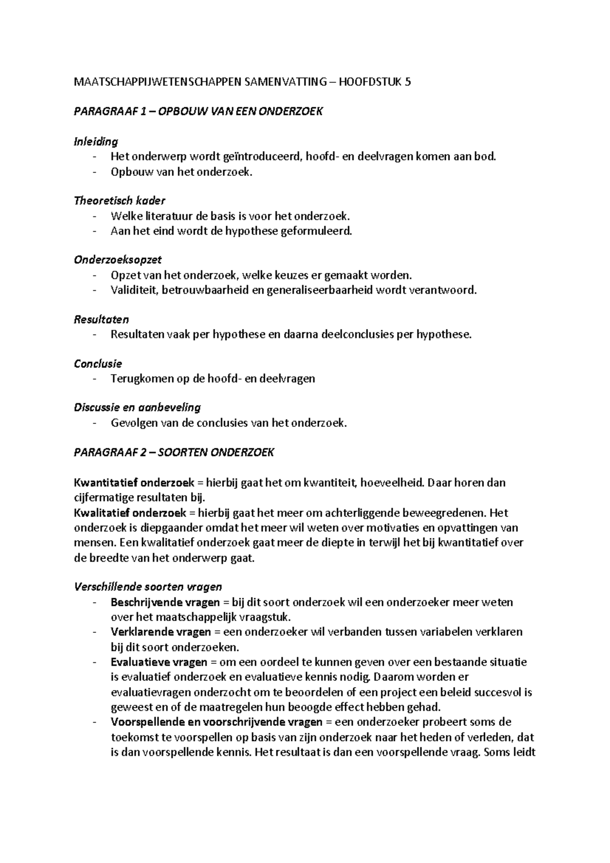 MAW H5 - Maw Samenvatting - MAATSCHAPPIJWETENSCHAPPEN SAMENVATTING ...