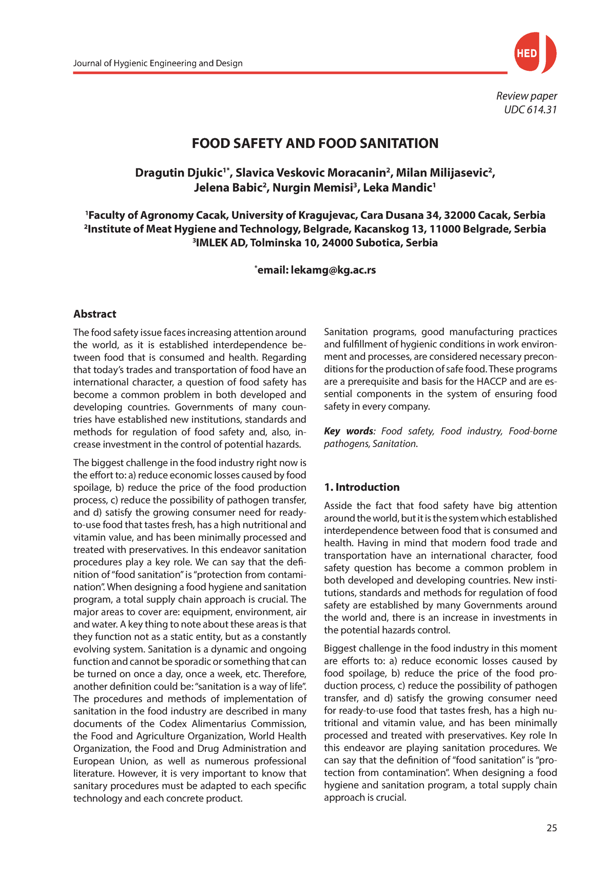 research paper about food safety and sanitation in the philippines