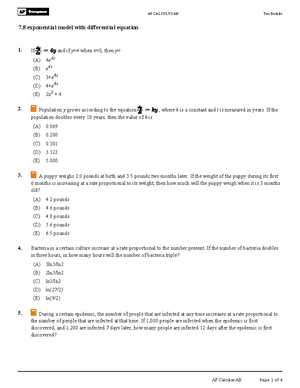 [Solved] This exercise uses the population growth model A certain ...