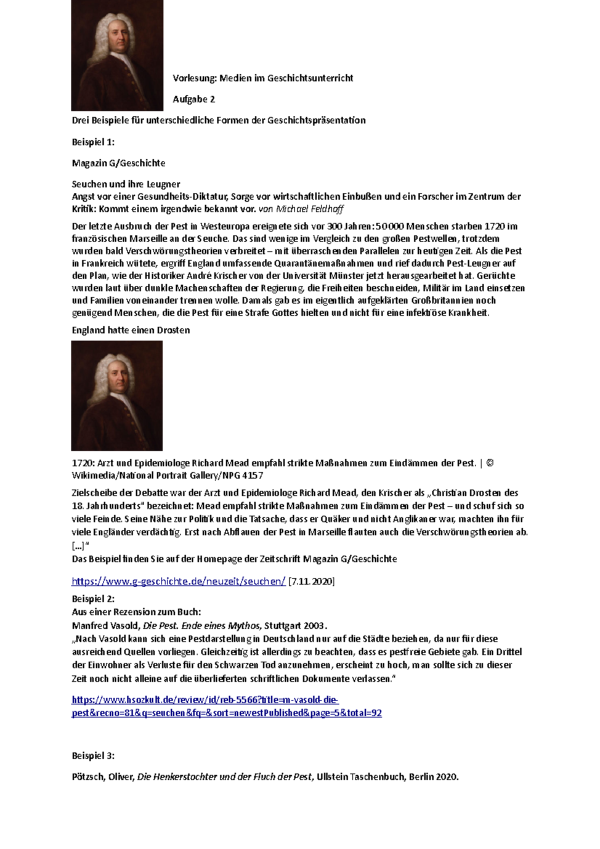 2 Einführung 2 Aufgabe Präsentationsformen der Geschichte - Vorlesung ...