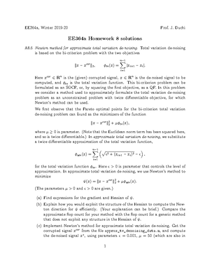 ee364a homework 2 solutions