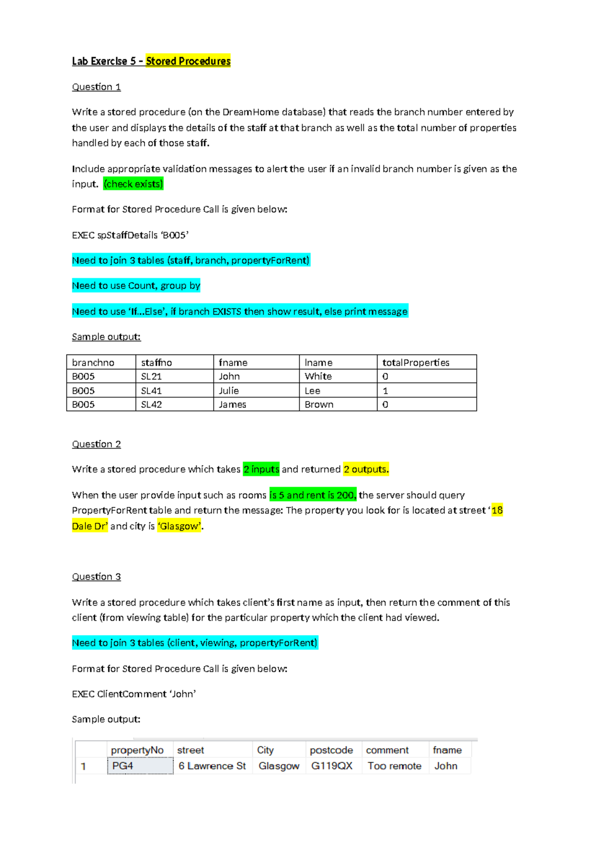 Lab Exercise 5 - Include appropriate validation messages to alert the ...