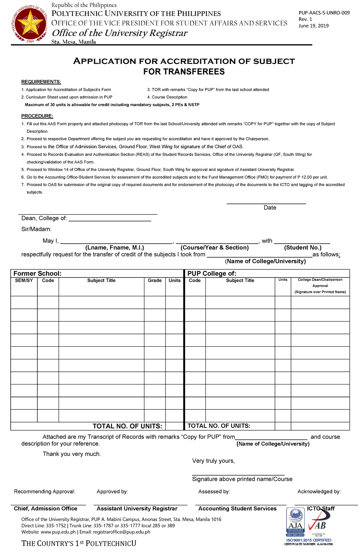 pup-accreditation-form-for-transferee-bachelor-of-science-in