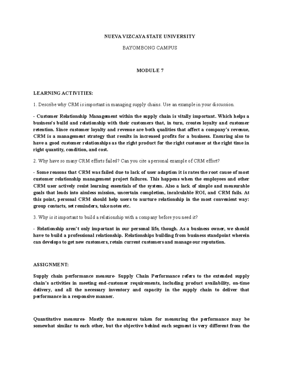 HPC7 Module 7 LA AND ASS - NUEVA VIZCAYA STATE UNIVERSITY BAYOMBONG ...