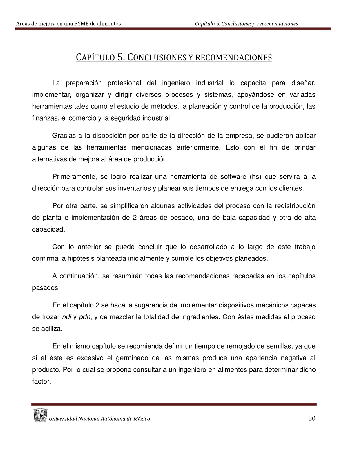 A8 - Kkiioo - ¡reas De Mejora En Una PYME De Alimentos CapÌtulo 5 ...