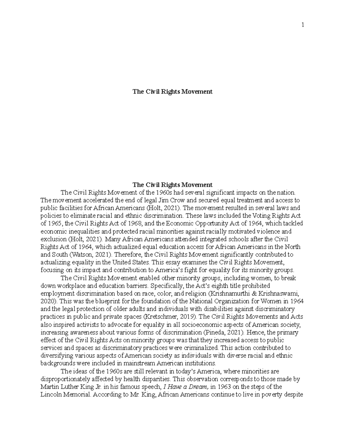 history civil rights movement essay pdf