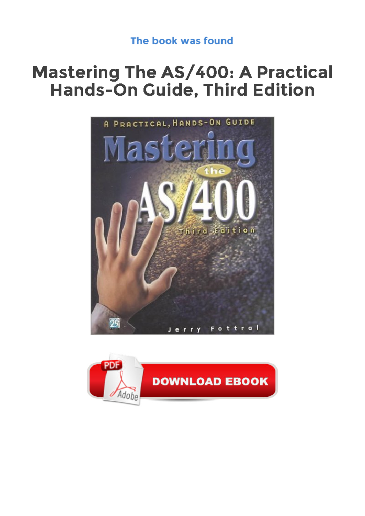 Mastering the As 400 A Practical Hands O - Mastering The AS/400: A ...