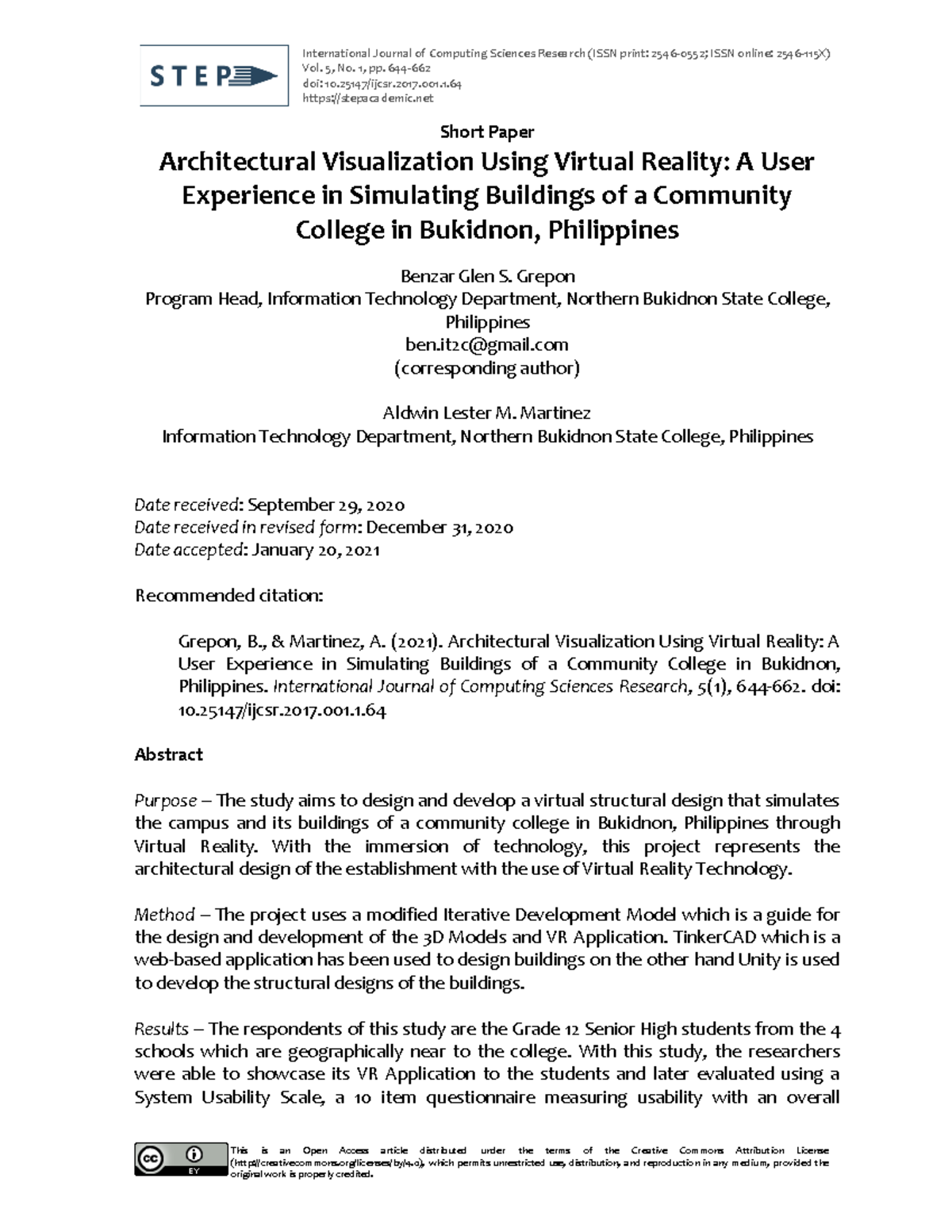 Architectural Visualization Using Virtual Reality A User Experience in ...