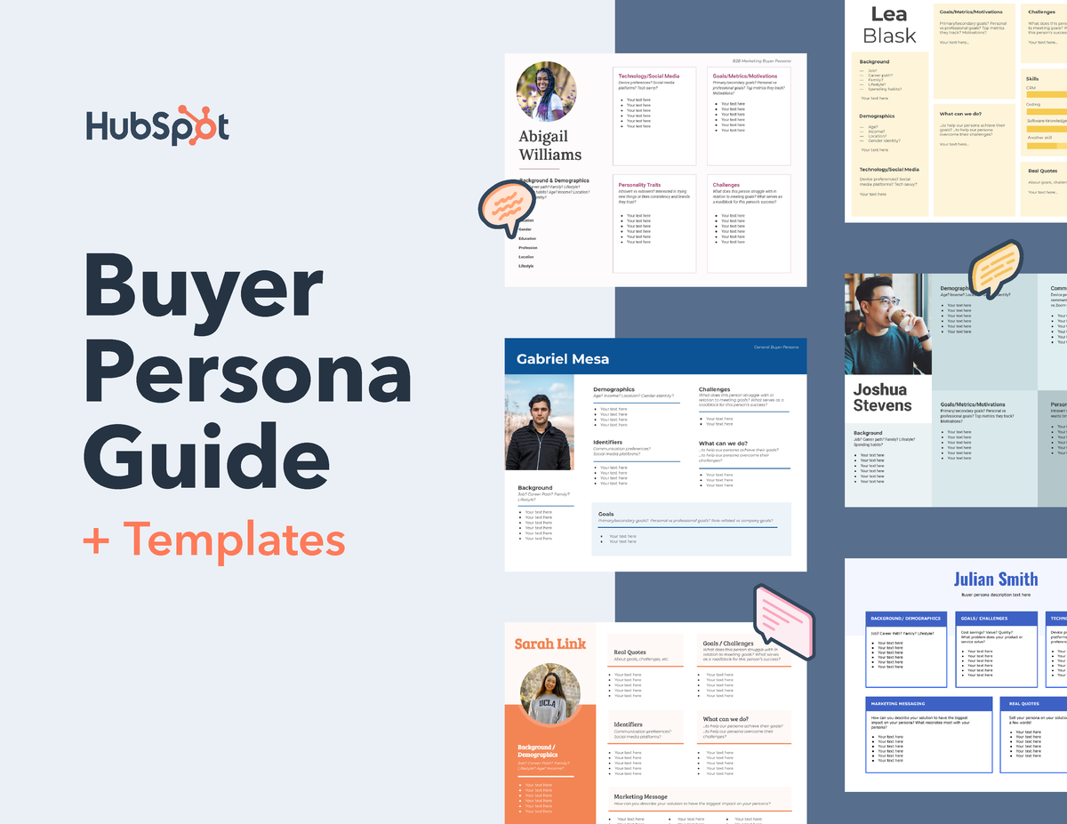 Buyer Persona Guide Ebook - Buyer Persona Guide + Templates Table of ...